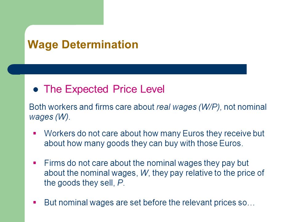 Factors affecting wage determination